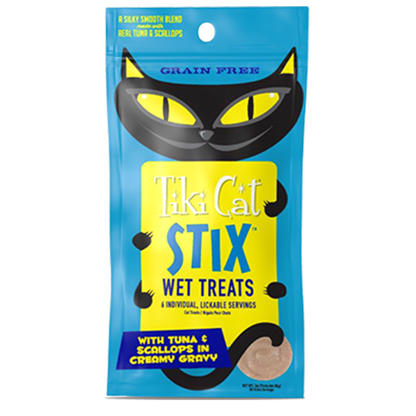 Tiki Cat - Cat Stix Tuna &amp; Scallops in Gravy 3oz pouch of 6