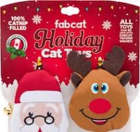 FabCat - Santa Reindeer 2Pk Cat Toy