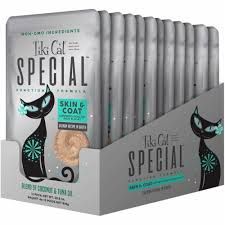 Tiki Cat (CASE PACK) - Special Function Formula Skin &amp; Coat Salmon Recipe in Broth Wet Cat Food, 2.4-oz/ CASE OF 12
