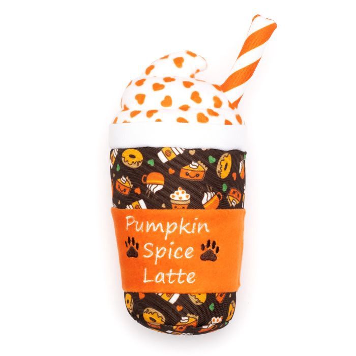 The Worthy Dog - Pumpkin Spice Latte Dog Toy, Size: Small