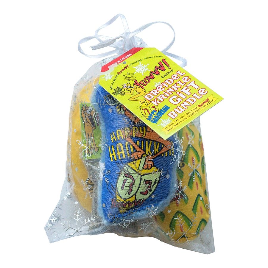 Yeowww - Dreidel Krinkle Catnip Cat Toy Bundle