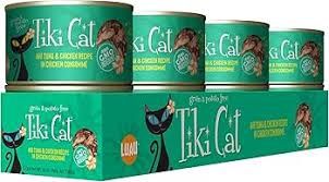 Tiki Cat (CASE PACK) - Luau Ahi Tuna &amp; Chicken in Chicken Consomme Grain-Free Canned Cat Food, 6-oz/ CASE OF 8
