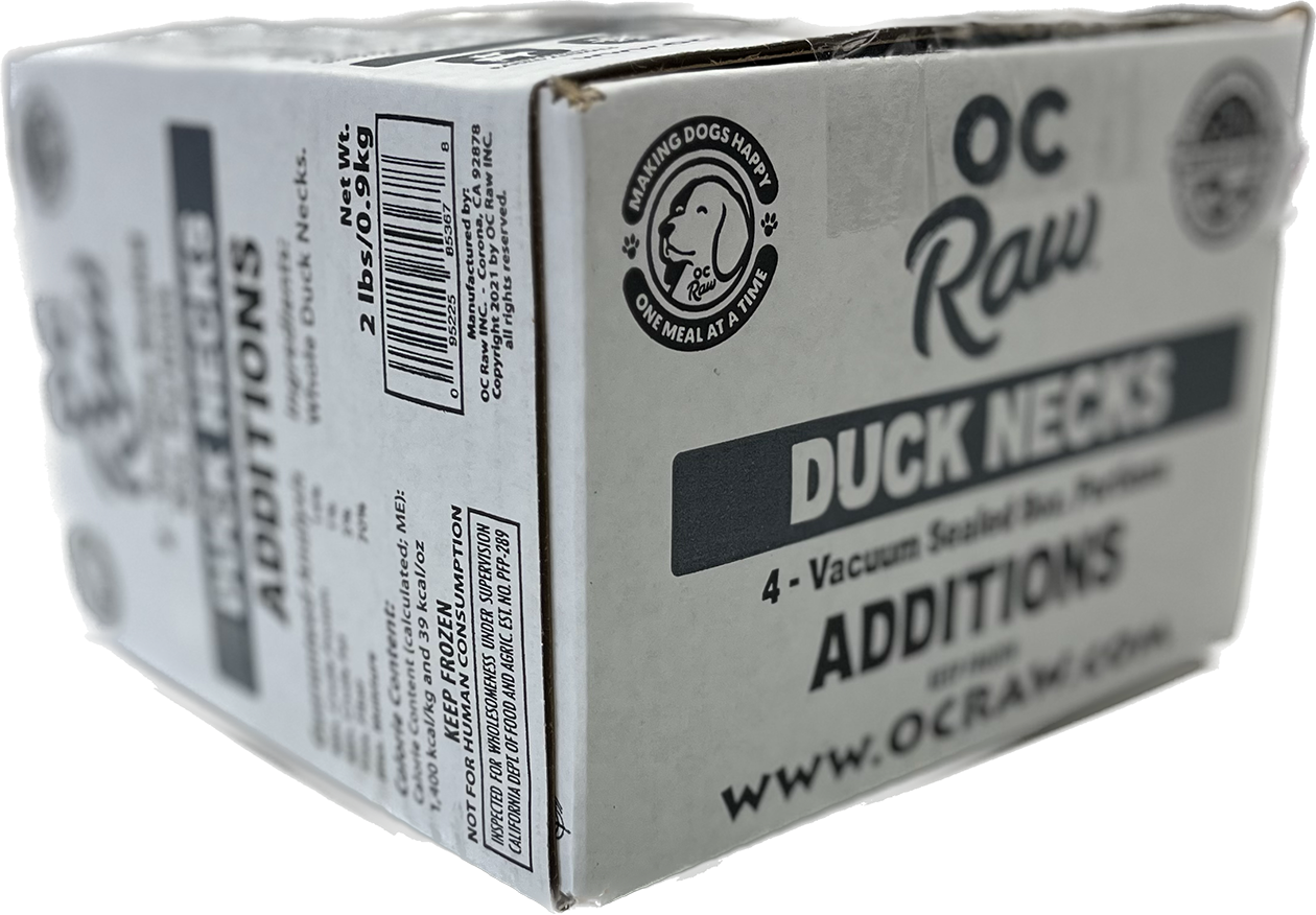 OC Raw - Frozen Duck Necks Additions 2lb Box