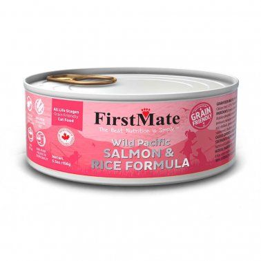 FirstMate - Wild Pacific Salmon &amp; Rice Formula Canned Cat Food 5.5oz/ SINGLE CAN, Size: 5.5 oz.