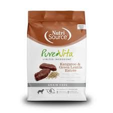 PureVita - Kangaroo &amp; Green Lentil Grain_Free Entree Dry Dog Food, Size: 4#New