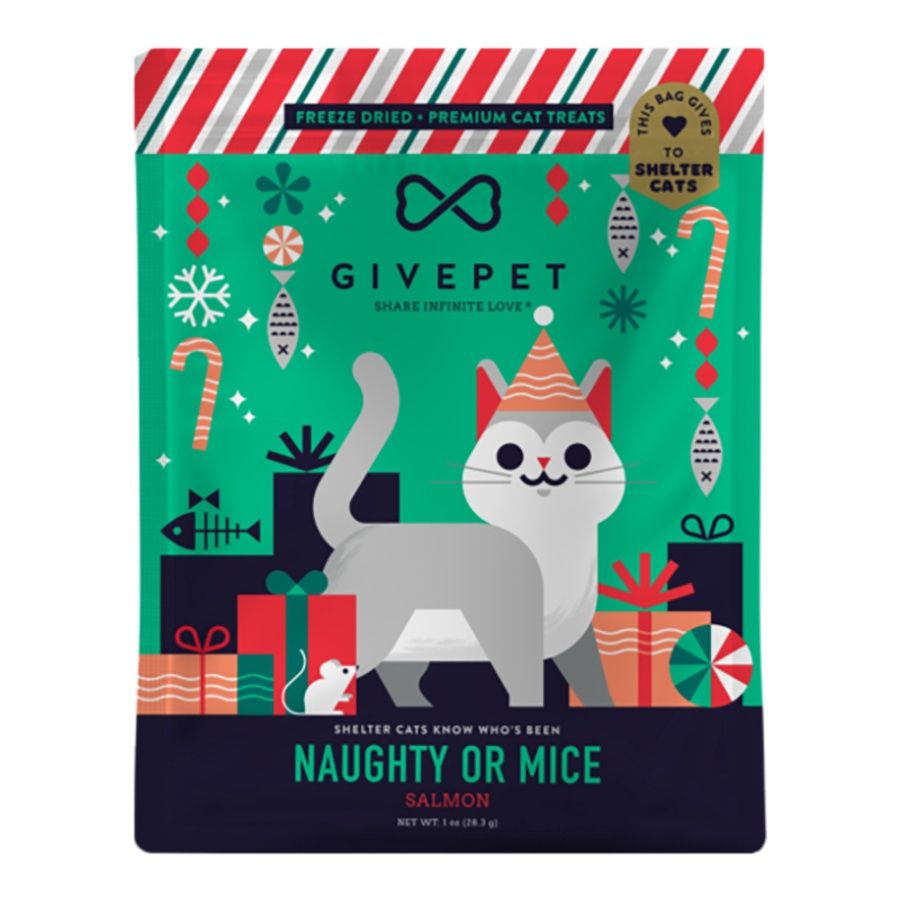 GivePet - Holiday Nughty or Mice Freeze Dried Cat Treats 1oz