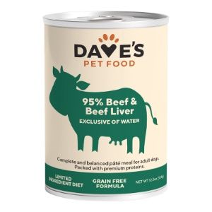 Dave's - Beef &amp; Beef Liver Premium Canned Dog Food 12.5 oz.