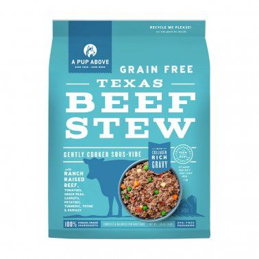 A Pup Above - Texas Beef Stew Human Grade Frozen Dog Food, Size: 3# Bag