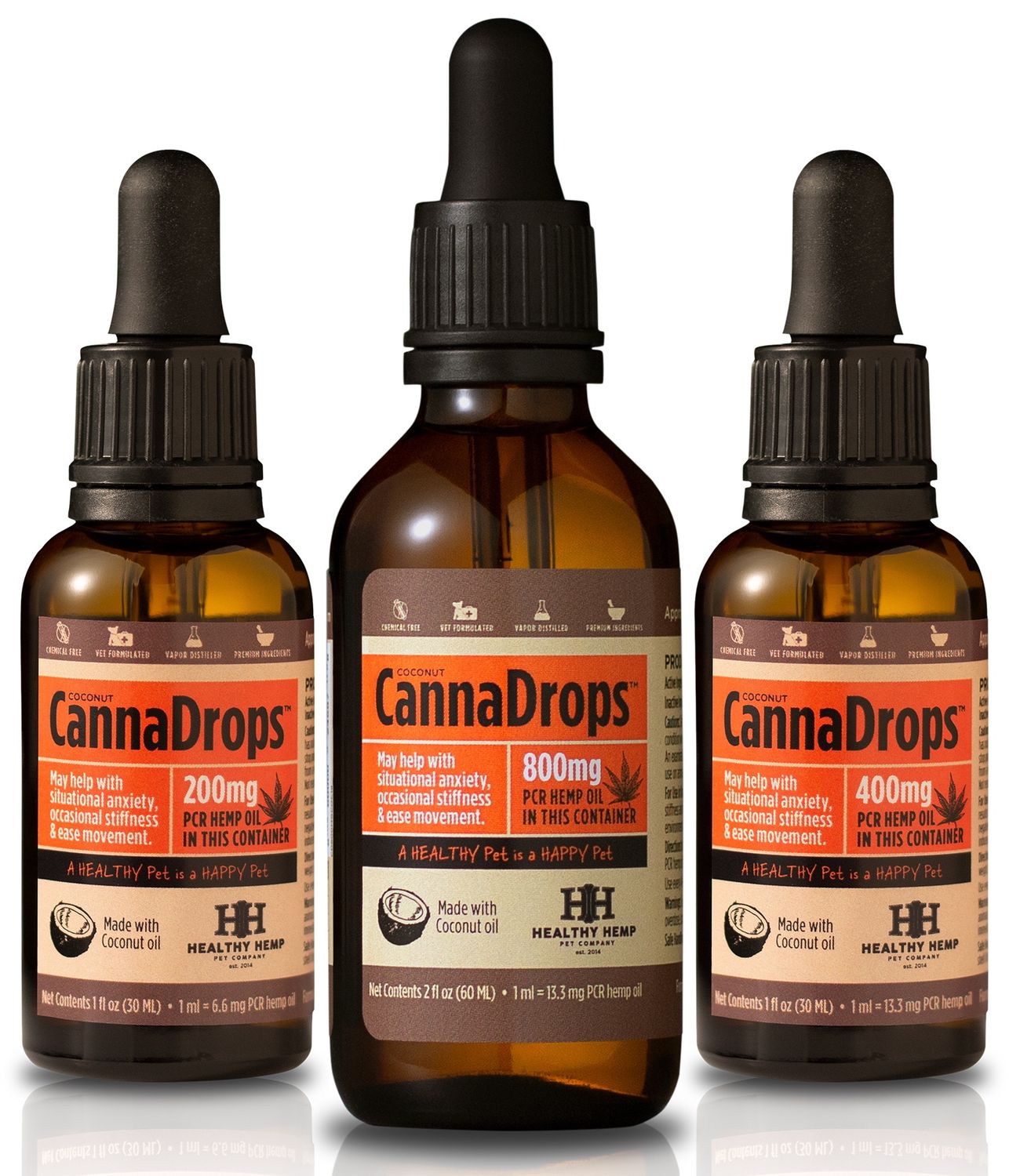 Healthy Hemp Pet - CannaDrops Coconut 800mg