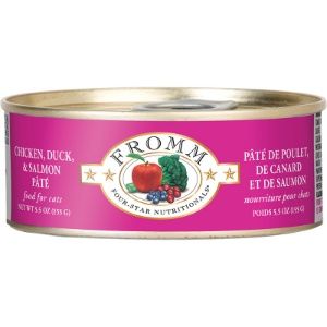 Fromm - (CASE PACK) Four Star Chicken, Duck &amp; Salmon Pate' Cat Food 5.5 oz./12 CASE