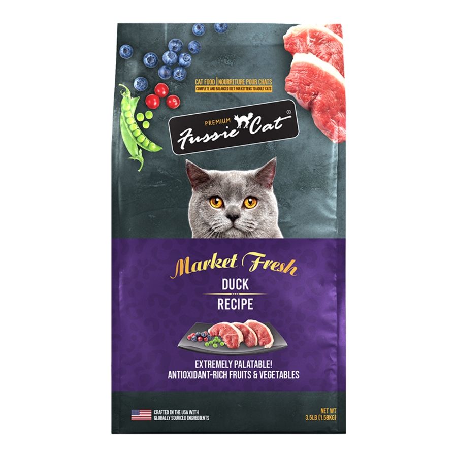 Fussie Cat - Duck Dry Cat Food, Size: 3.5#