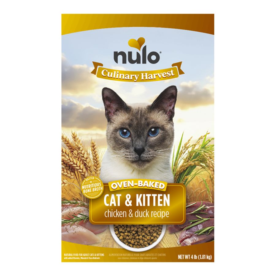 Nulo - Culinary Harvest Baked Chicken &amp; Duck Dry Cat Food, Size: 4 lb