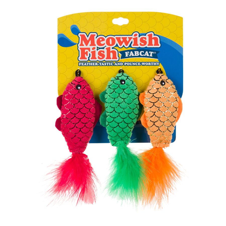 FabCat - Meowish Fish Cat Toy 3pk