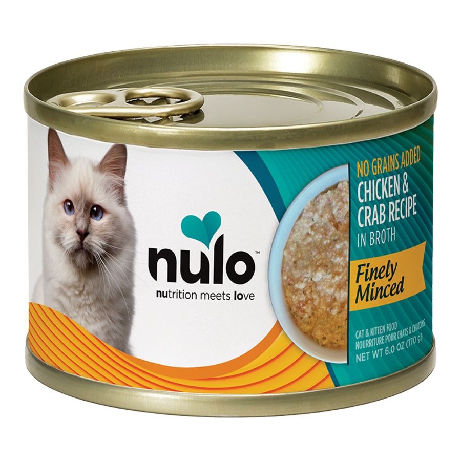 Nulo (Case Pack) - Finely Minced Chicken &amp; Crab Wet Cat Food 6 oz / Case of 8