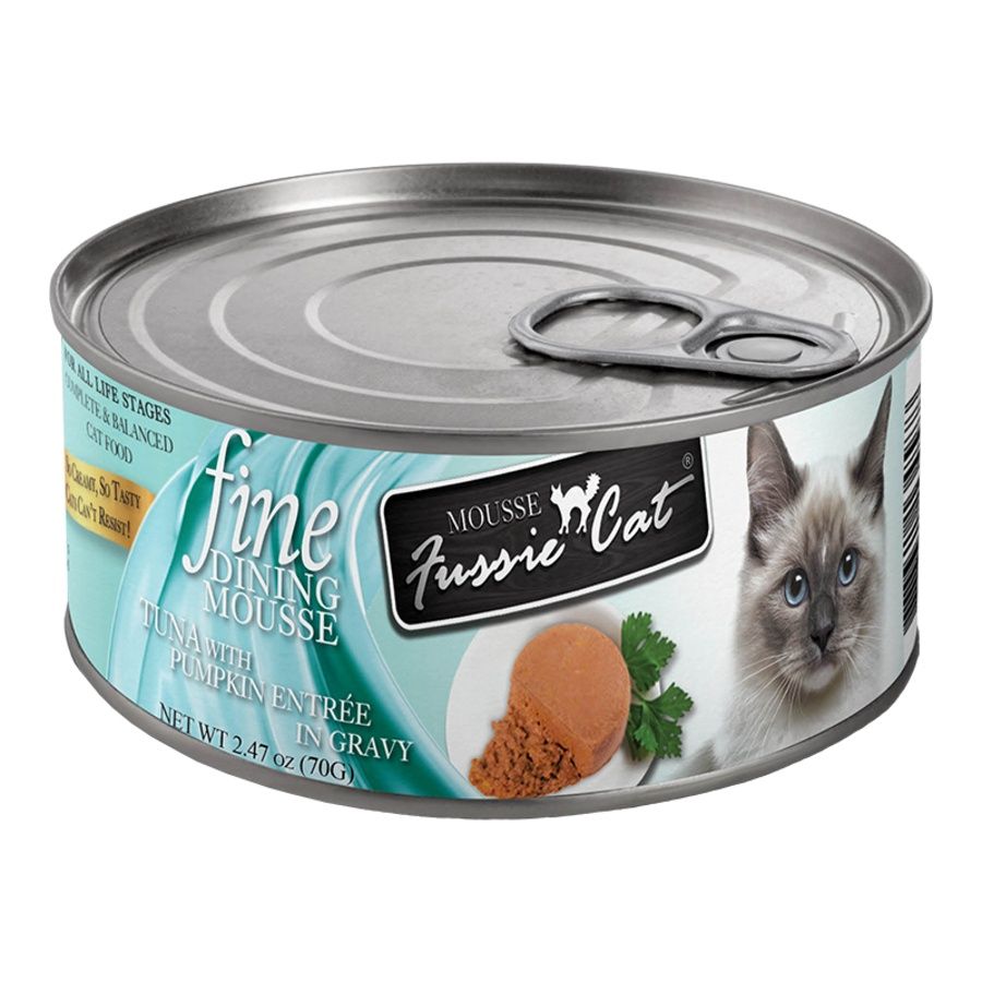 Fussie Cat (Case Pack) - Fine Dining Mousse Tuna with Pumpkin Entree Wet Cat Food, 2.47-oz / Case of 24
