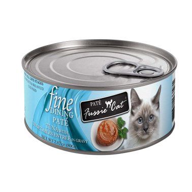 Fussie Cat - Fine dining Pate Tuna With Vegetables Entree Wet Cat food 2.82 oz.