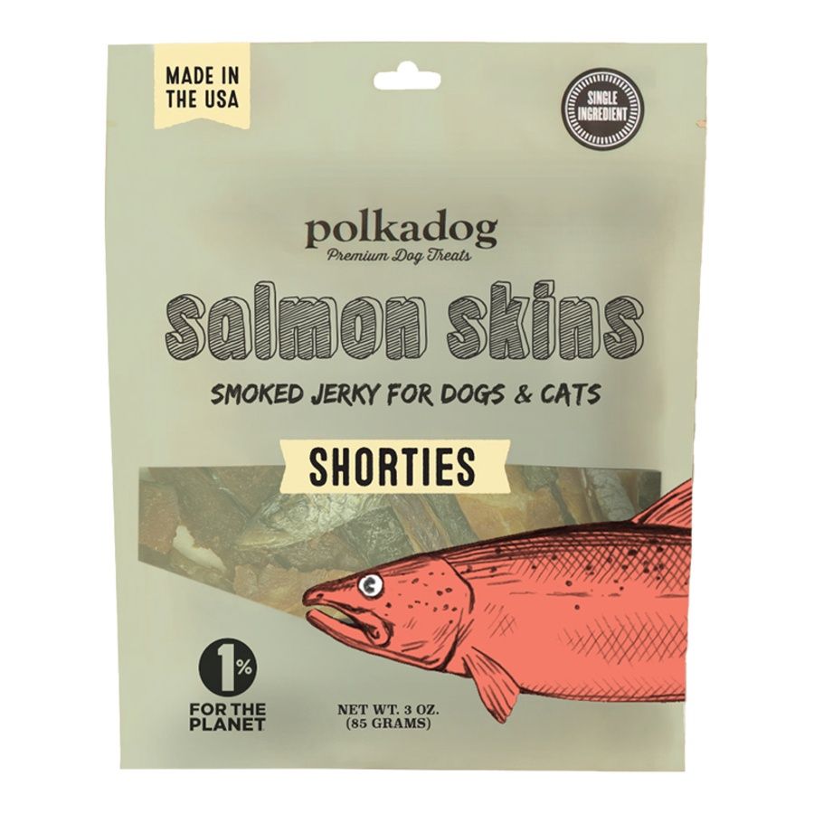 PolkaDog - Salmon Skin Shorties Dog Treats 3oz