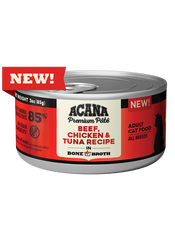 ACANA - Premium Pâté, Beef, Chicken &amp; Tuna Recipe. WetCat Food 3.0 oz./Single Can