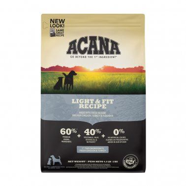 Acana - Light &amp; Fit Recipe Grain-Free Dry Dog Food, Size: 4.5#