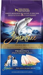 Zignature - Small Bites Trout &amp; Salmon Dry Dog Food, Size: 12.5#