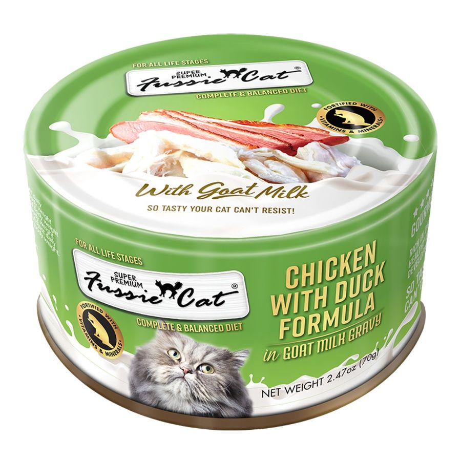 Fussie Cat (Case Pack) - Super Premium Chicken with Duck in Goat Milk Gravy Wet Cat Food 2.47oz / Case of 24