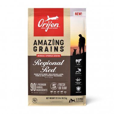 Orijen - Amazing Grains Regional Red Recipe Dry Dog Food, Size: 4#