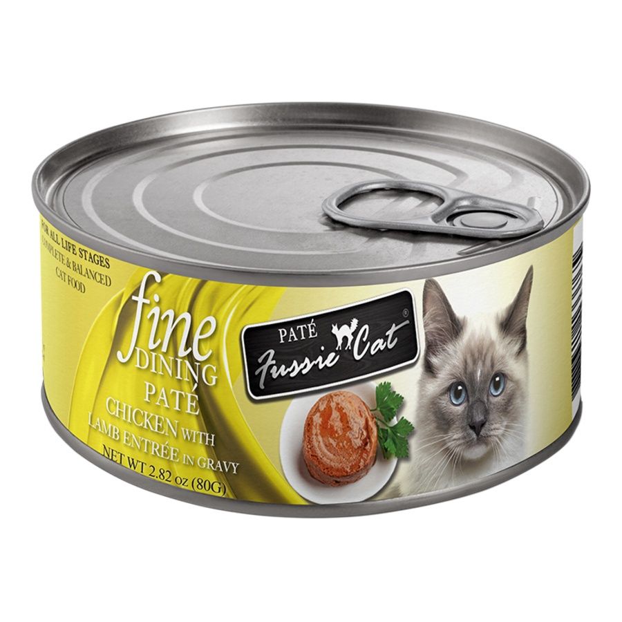 Fussie Cat (Case Pack) - Fine Dining Pate Chicken with Lamb Entrée Wet Cat Food, 2.82-oz / Case of 24