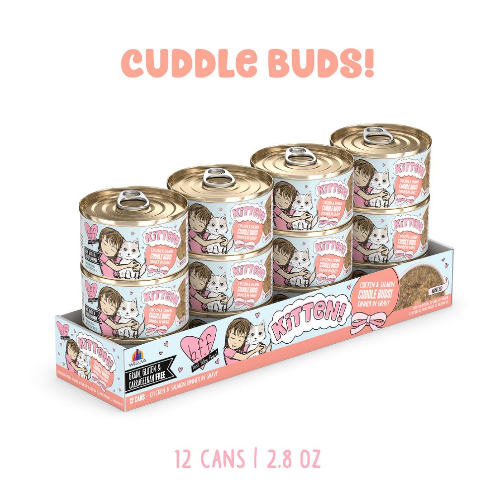 Weruva (Case Pack) - BFF Kitten! Chicken &amp; Salmon Cuddle Buds Wet Cat Food 2.8oz / Case of 12