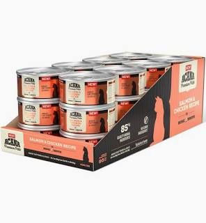 ACANA (CASE PACK) - Premium Pâté, Salmon &amp; Chicken Recipe Wet Cat Food 3.0 oz./Case of 24