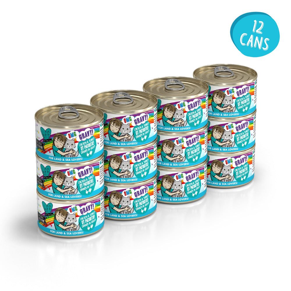 Weruva (Case Pack) - BFF OMG QT Patootie! Chicken &amp; Turkey Dinner Minced-Style Cat Food In Gravy 2.8oz / Case of 12