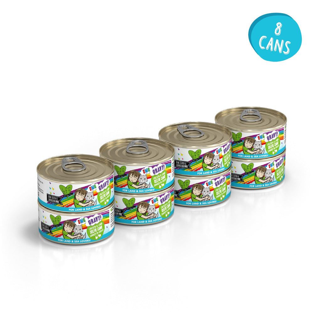 Weruva (Case Pack) - BFF OMG Selfie Cam! Chicken &amp; Lamb Dinner Minced-Style Canned Cat Food in Gravy 5.5oz / Case of 8