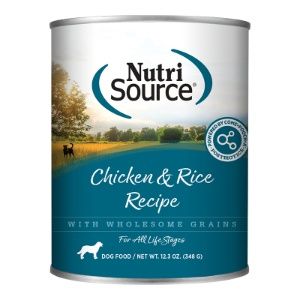 NutriSource - Adult Chicken &amp; Rice Canned Dog Food 12.3 OZ./Single Can