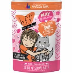 Weruva - BFF Play Pate Lovers Tuna &amp; Salmon Shhh Wet Cat Food, 3-oz pouch