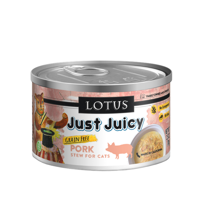 Lotus - Just juicy pork stew for cats 2.5 oz.