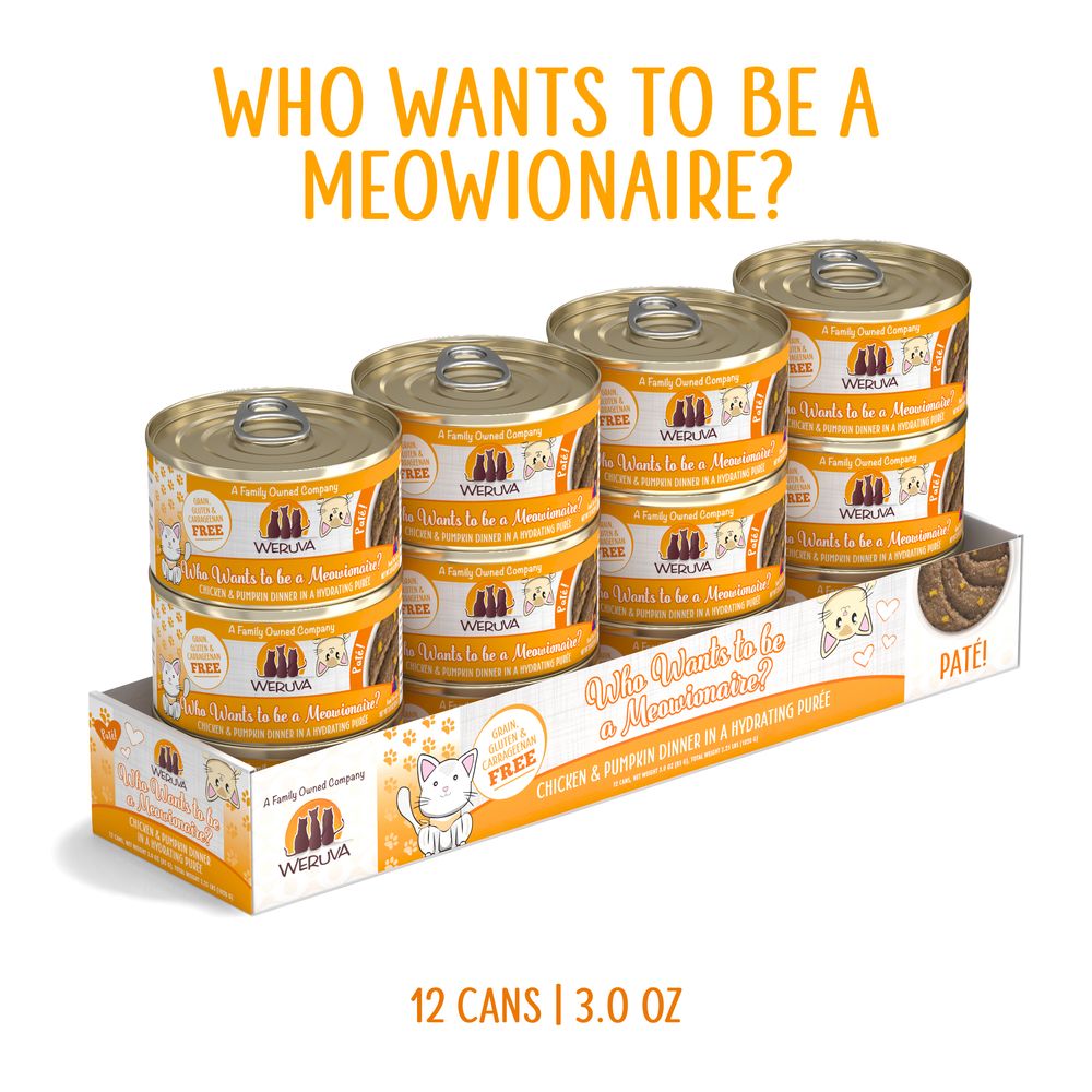Weruva (Case Pack) - Who Wants To Be Meowionaire Canned Cat Food 3oz / Case of 12
