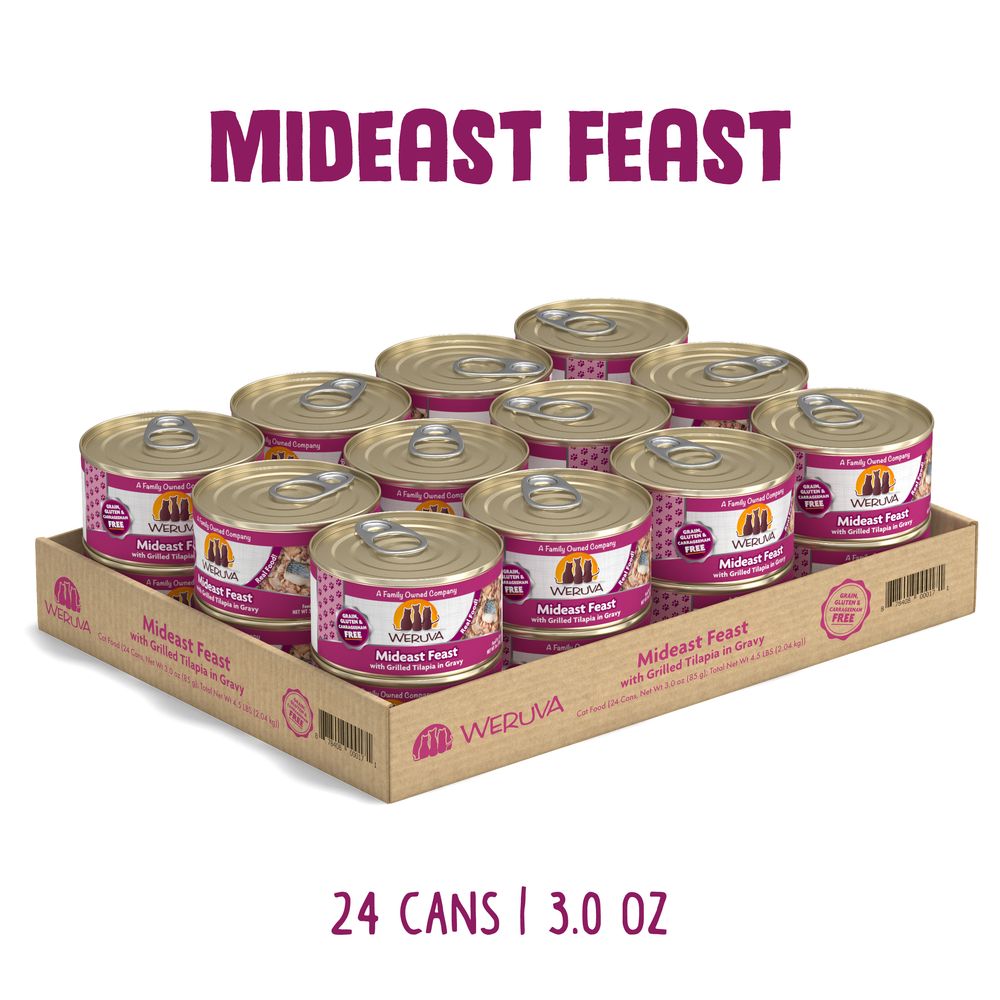 Weruva (Case Pack) - Classic Mideast Feast with Grilled Tilapia in Gravy Canned Cat Food 3oz / Case of 24