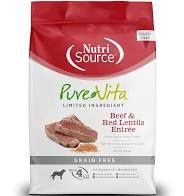 PureVita - Beef &amp; Red Lentils  Entree Grain-Free Dry Dog Food, Size: 4lb
