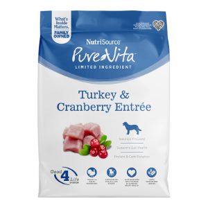 PureVita - Turkey &amp; Cranberry Entree Grain-Friendly Dry Dog Food, Size: 4#