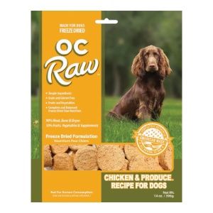 OC Raw - Chicken &amp; Produce Freeze Dried Dog Food 14 oz.
