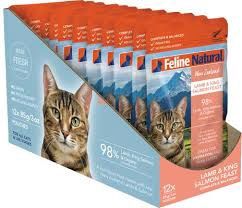 Feline Natural (Case Pack) - Lamb &amp; King Salmon Feast Pouch 3 oz / Box of 12