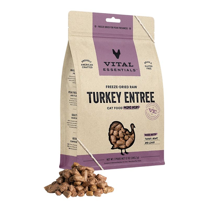 Vital Essentials - Turkey Mini Nibs Freeze Dried Raw Cat Food
