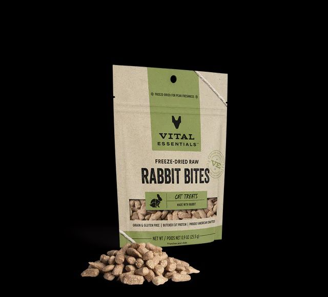 Vital Essentials - Rabbit Bites Freeze Dried Raw Cat Treats .9oz