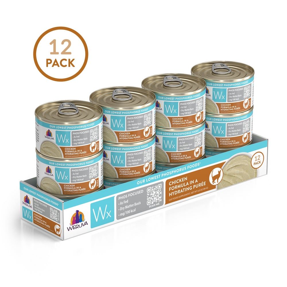 Weruva (Case Pack) - Wx Phos Focused Chicken Formula in Hydrating Puree Wet Cat Food 3 oz. / Case of 12