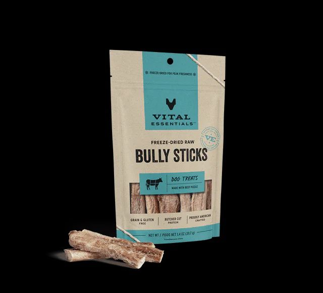Vital Essentials - Bully Sticks Freeze Dried Raw Dog Treats 1.4 oz 5 pc