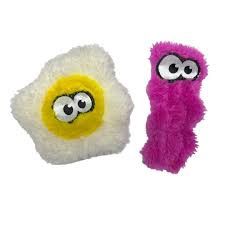 Cycle Dog - Duraplush Bacon &amp; Eggs Cat Toys