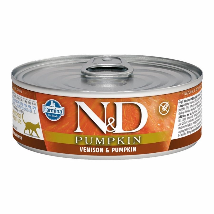 Farmina (Case Pack) - N&amp;D Pumpkin Venison Apple Canned Cat Food 2.5oz / Case of 24