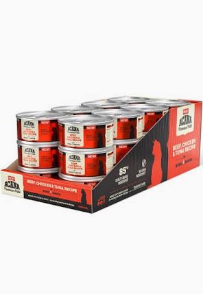 ACANA (CASE PACK) - Premium Pâté, Beef, Chicken &amp; Tuna Recipe. Wet Cat Food 3.0 oz./Case of 24