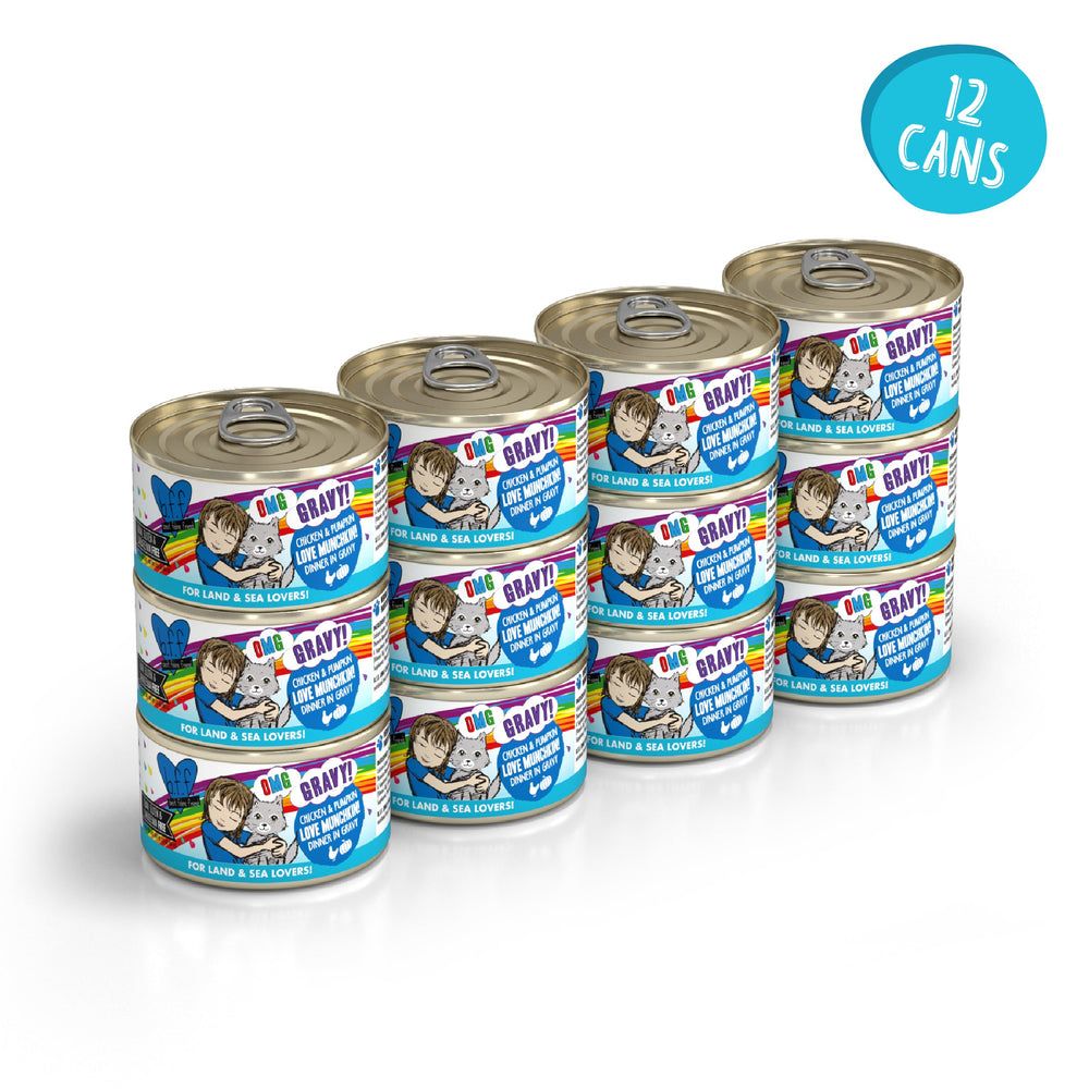 Weruva (Case Pack) - BFF OMG Love Munchkin! Chicken &amp; Pumpkin Minced-Style Canned Cat Food in Gravy 2.8oz / Case of 12