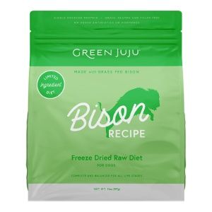 Green JUJU - Bison Recipe - Freeze Dried Raw Diet 14 oz.