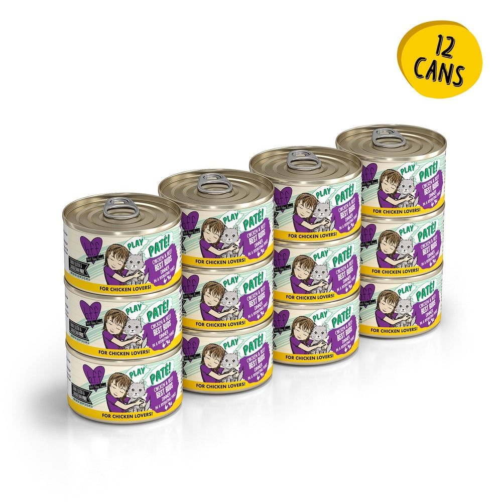Weruva (Case Pack) - BFF PLAY Pate Chicken &amp; Beef Best Buds! Canned Cat Food 2.8oz / Case of 12